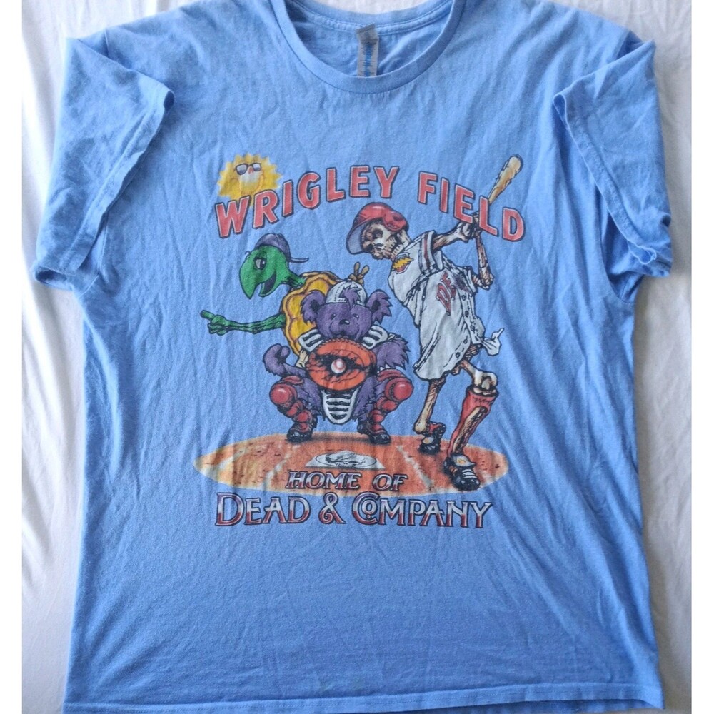 Chicago Cubs Grateful Dead Wrigley Field Steal Your Base T Shirt MLB Baseball XL
